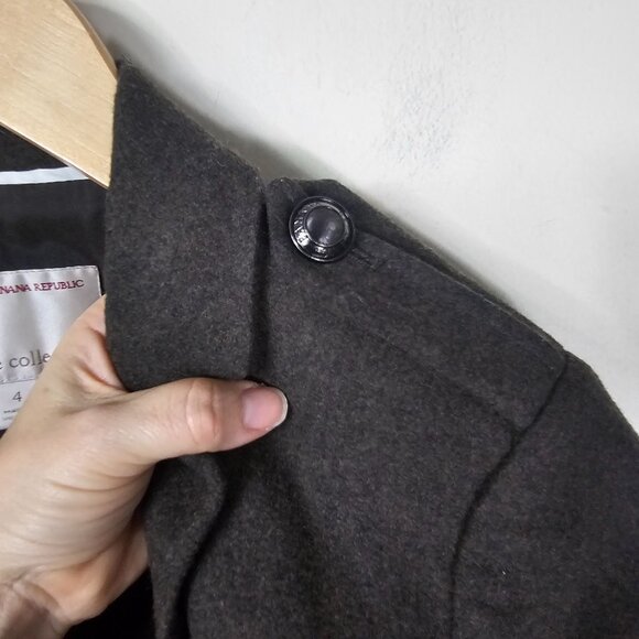 Banana Republic Heritage Collection Wool Blazer Jacket 4 Olive Cropped Old Money - Picture 4 of 10